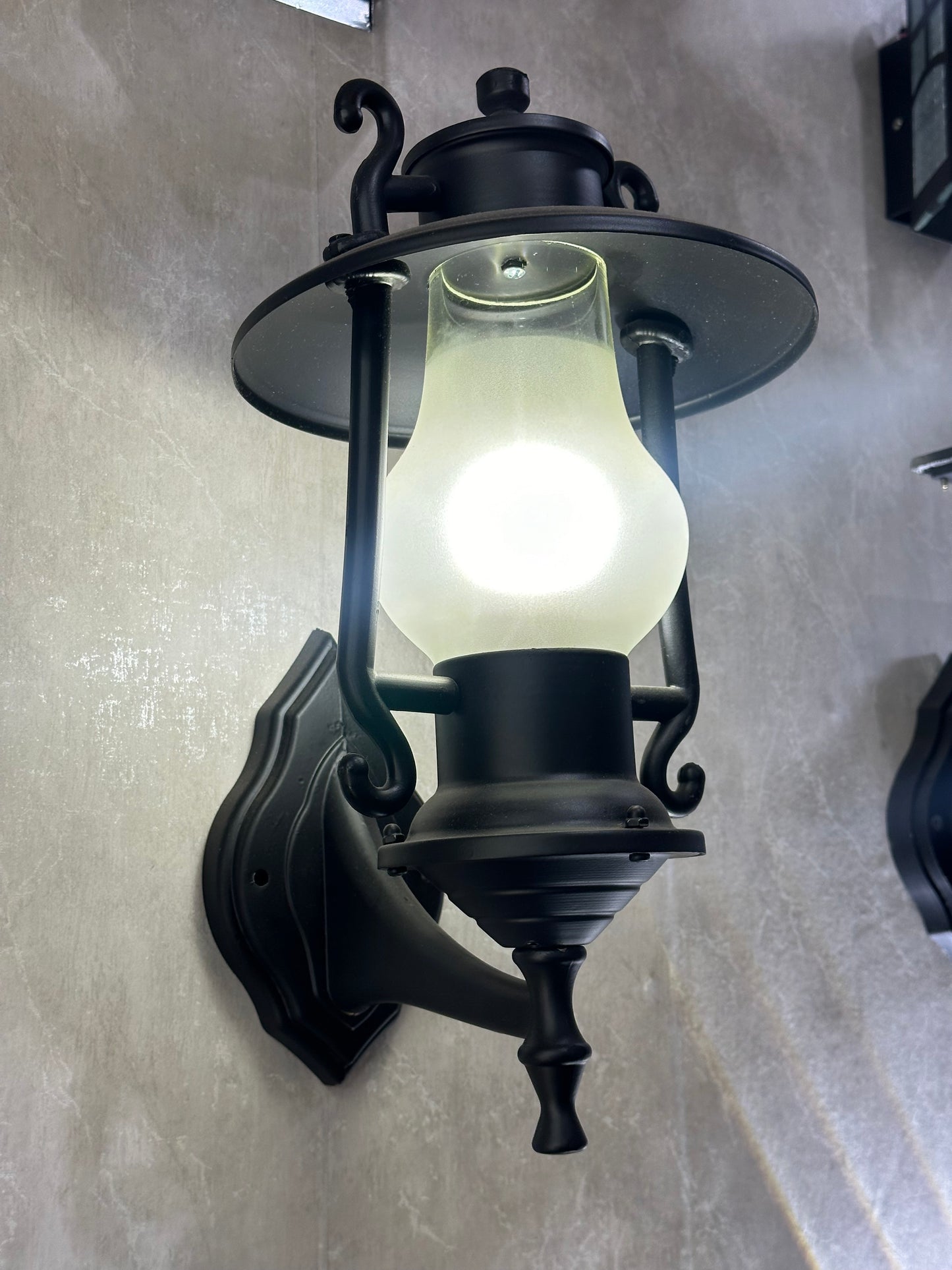 Black outdoor lamp