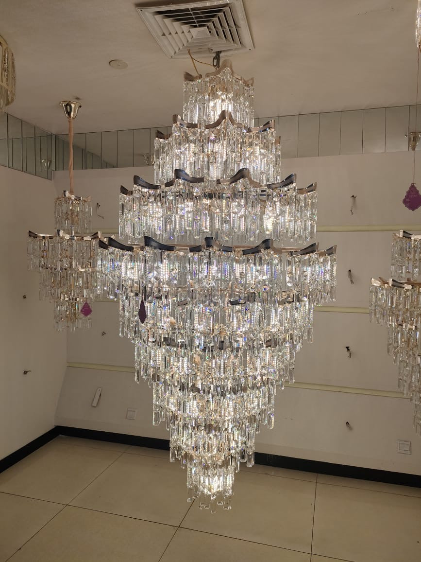 Banquet Hall Crystal Chandelier Large Custom Luxury Hotel
Ceiling Flush Mount Lighting