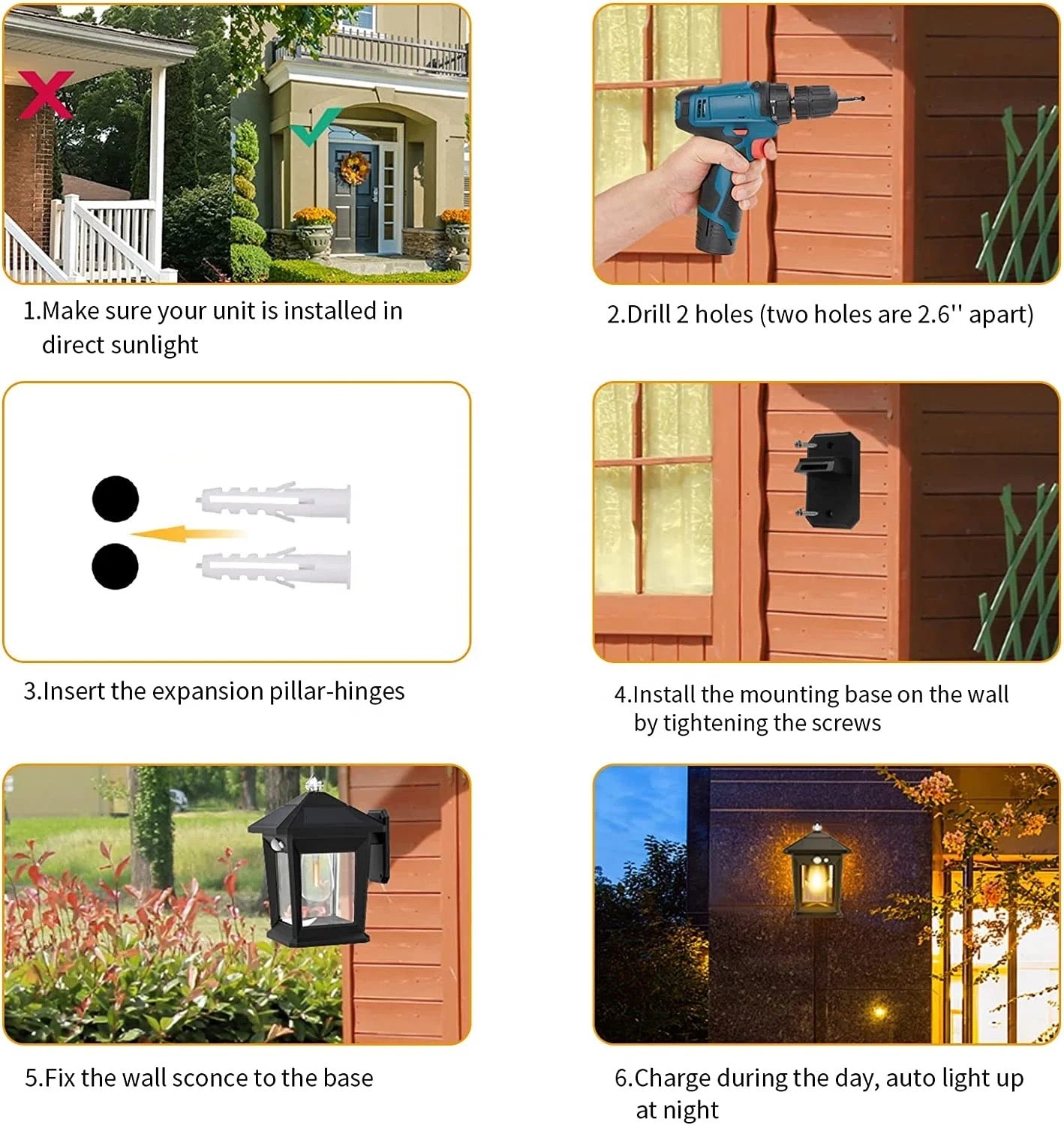 Solar motion Wall Light