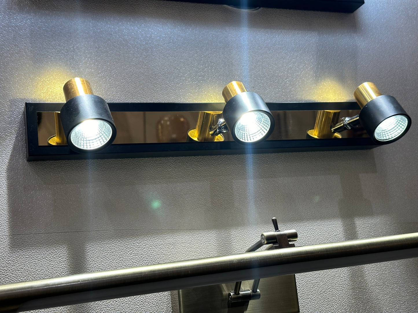 Cob Black Golden Vanity Light
