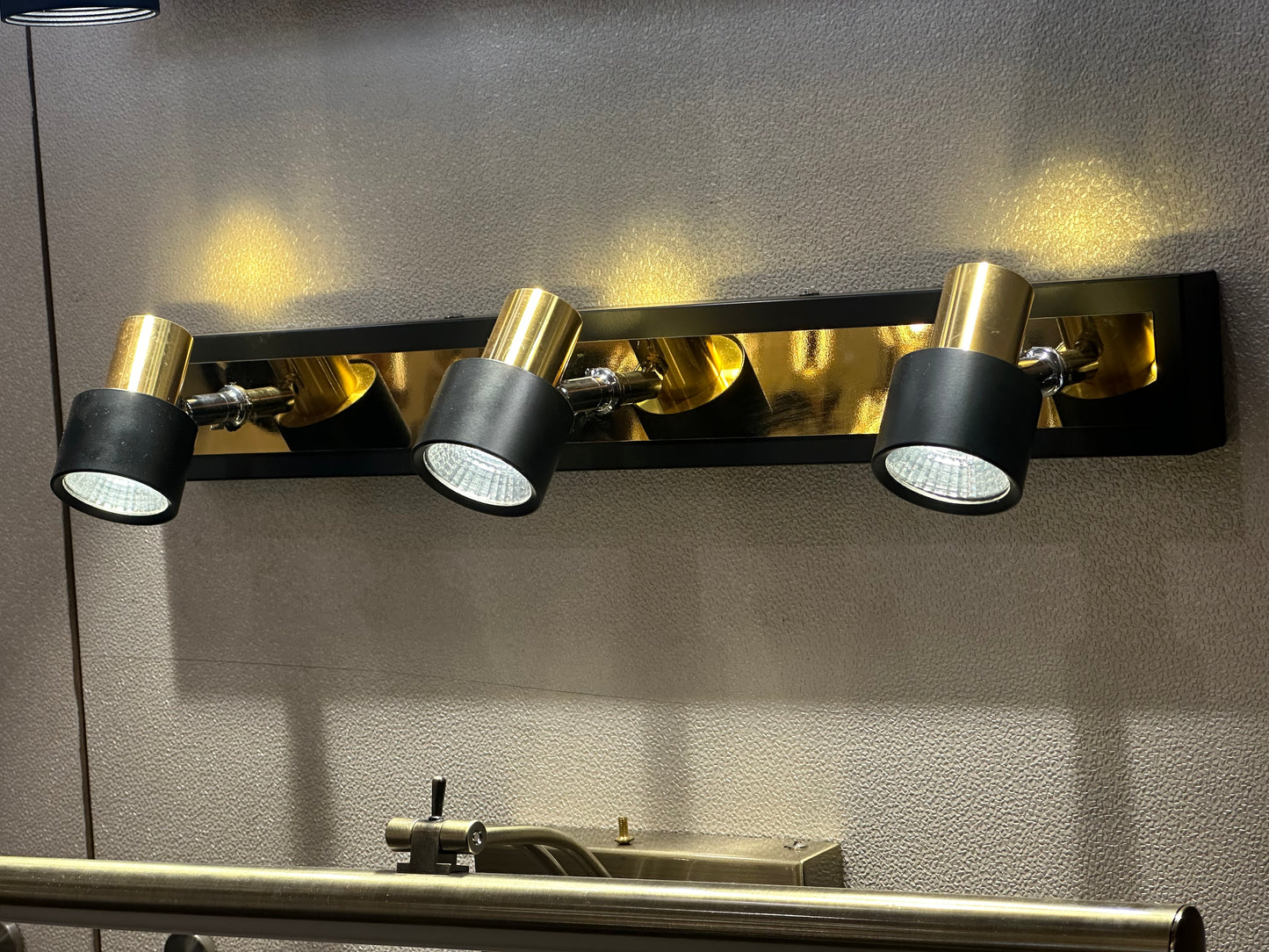 Cob Black Golden Vanity Light