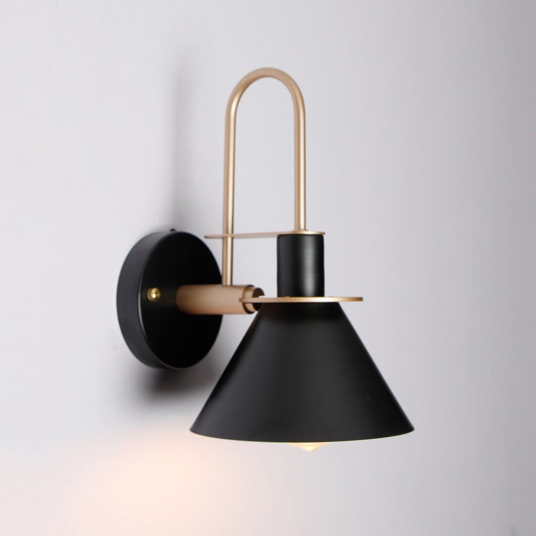 Luxury black lantern shape wall lamps
