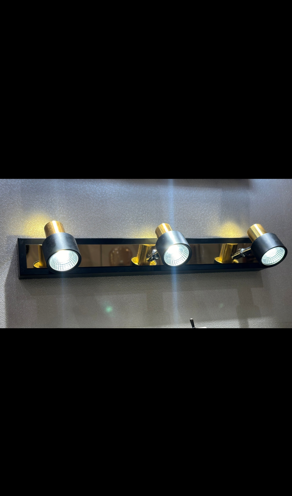 Cob Black Golden Vanity Light