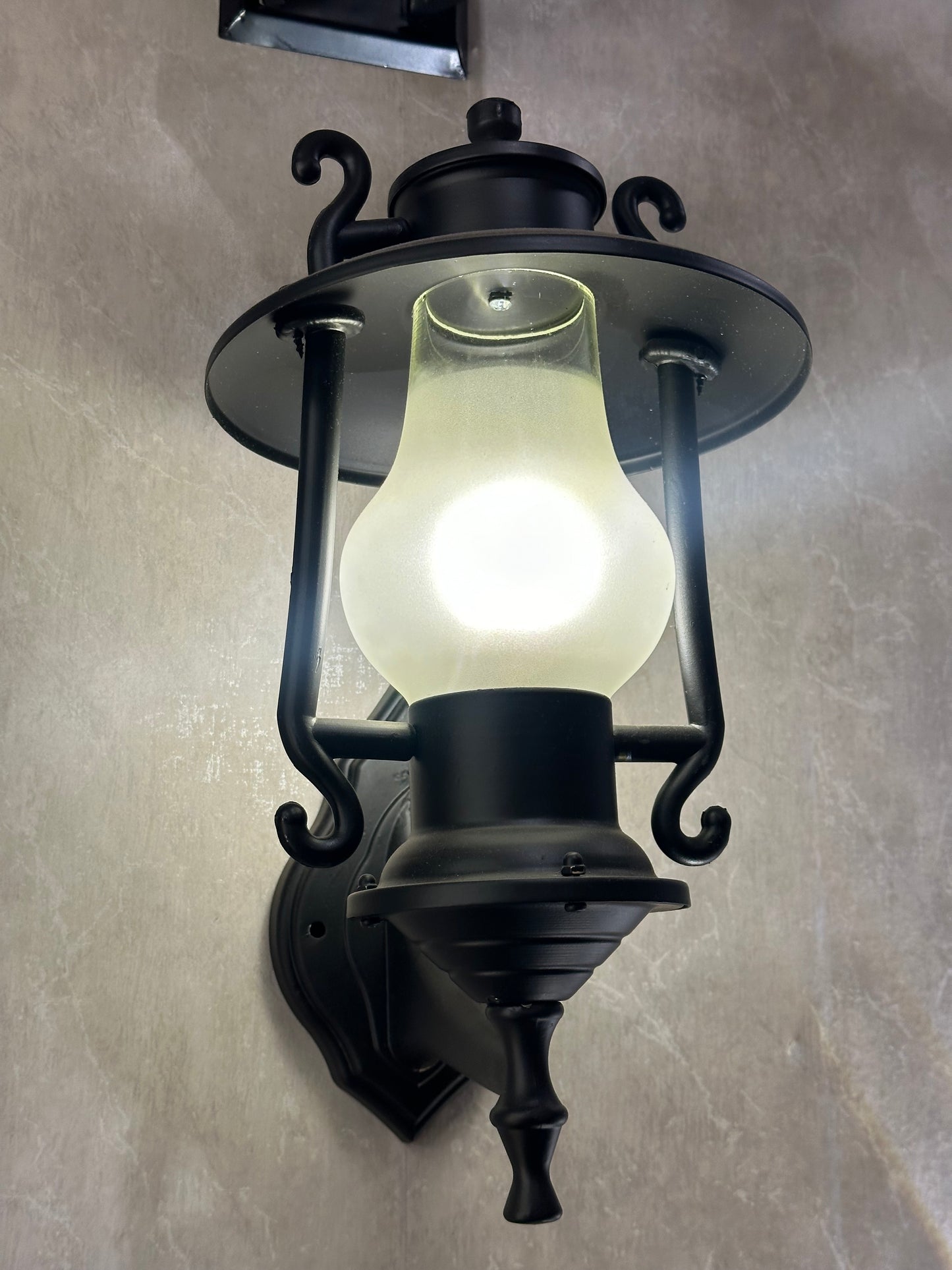 Black outdoor lamp