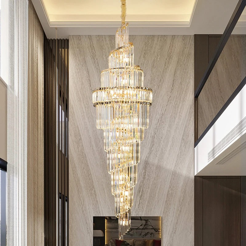 Luxury Modern Chandelier For High Ceiling Hotel Home Staircase Living Room Villa