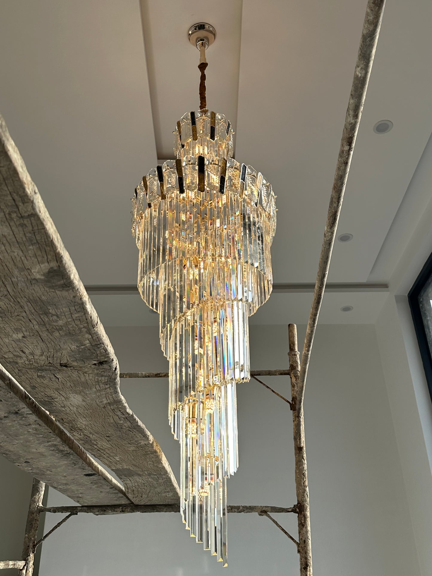 Nordic Big Crystal Factory Hotel Villa Long Gold Elegant
Led Luxury Crystal Stair Chandelier