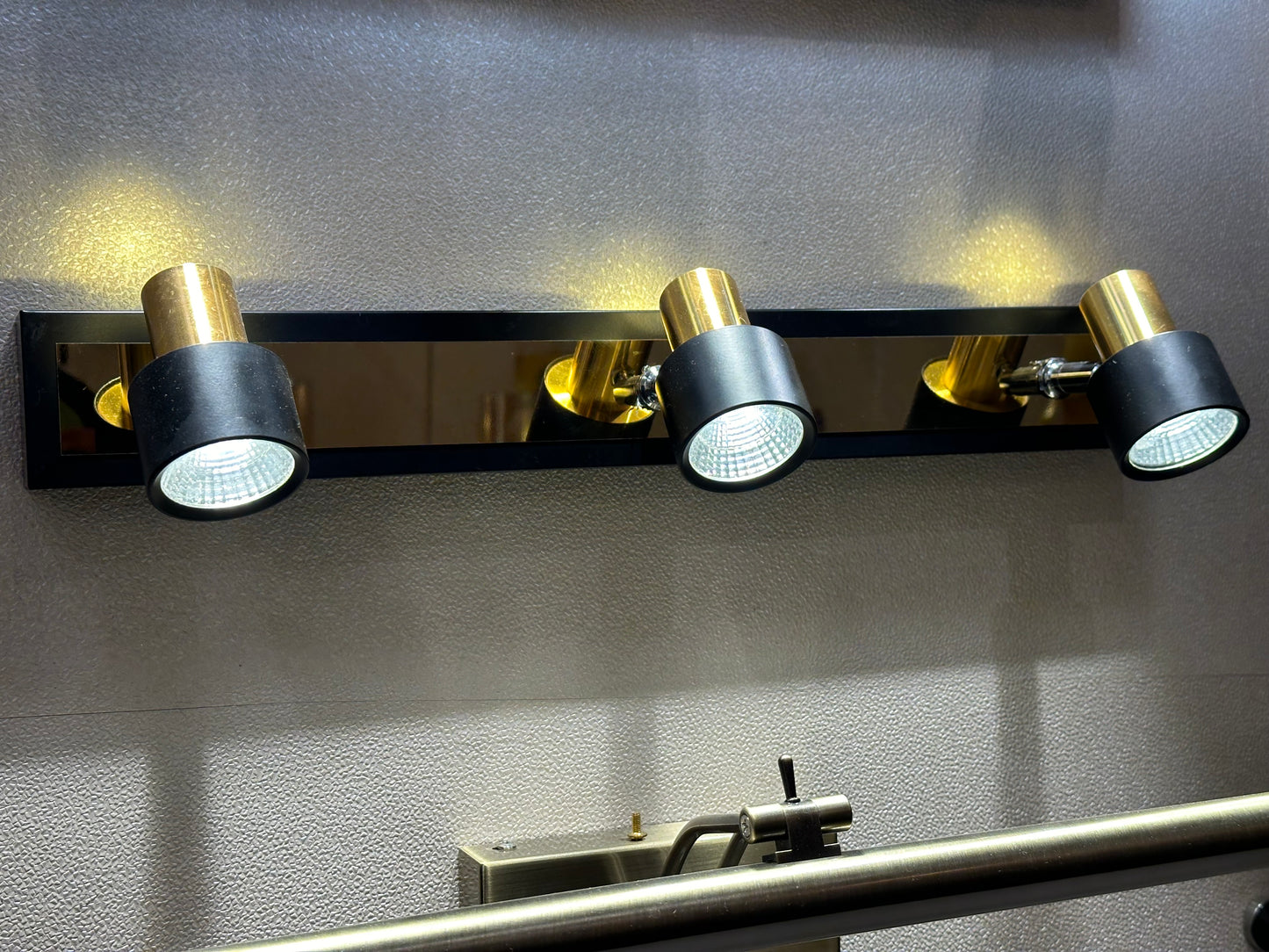 Cob Black Golden Vanity Light