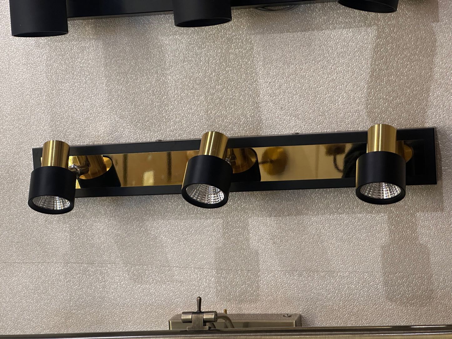 Cob Black Golden Vanity Light