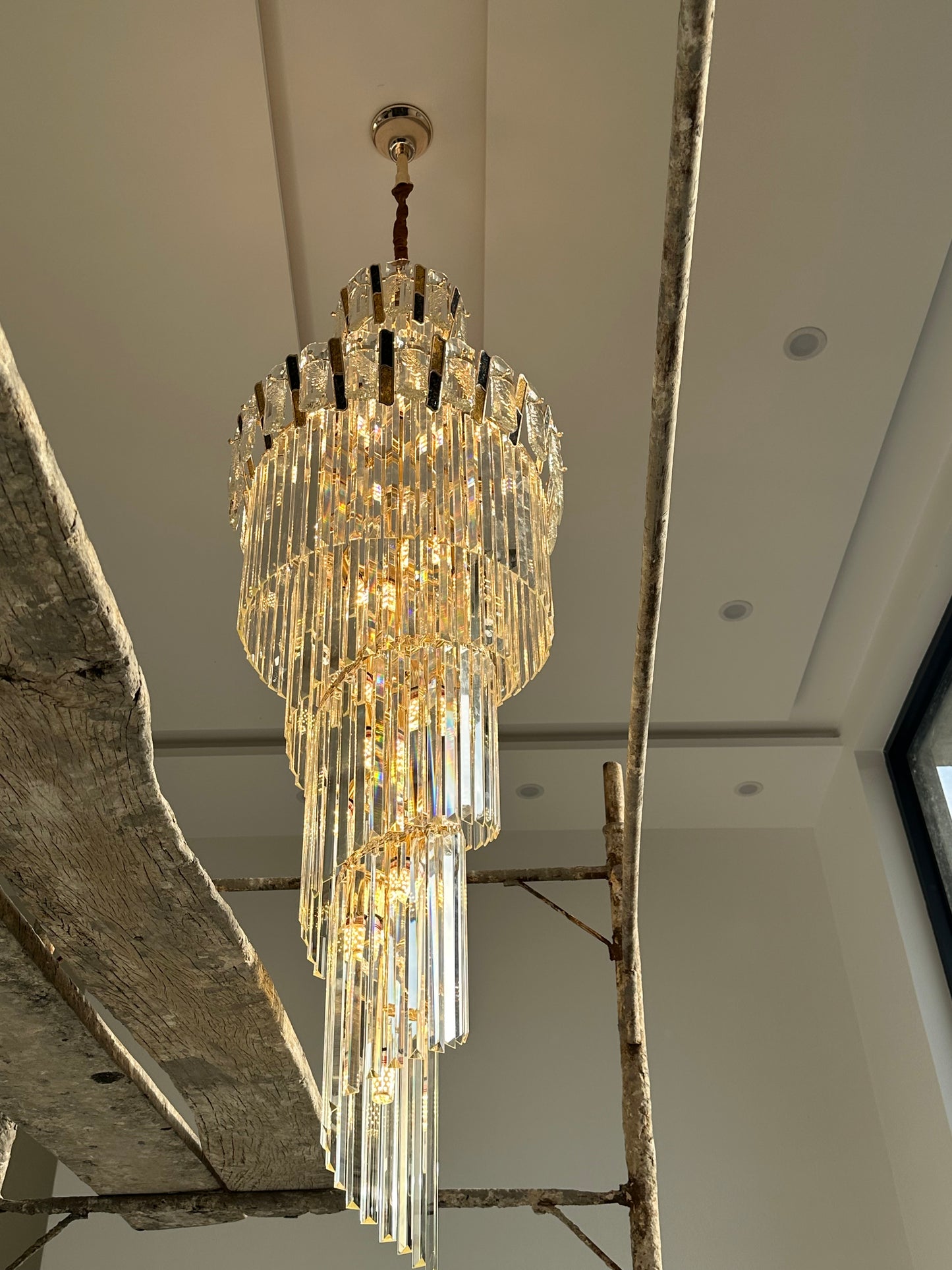 Nordic Big Crystal Factory Hotel Villa Long Gold Elegant
Led Luxury Crystal Stair Chandelier