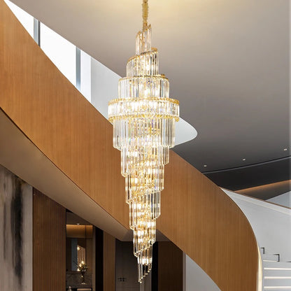Luxury Modern Chandelier For High Ceiling Hotel Home Staircase Living Room Villa