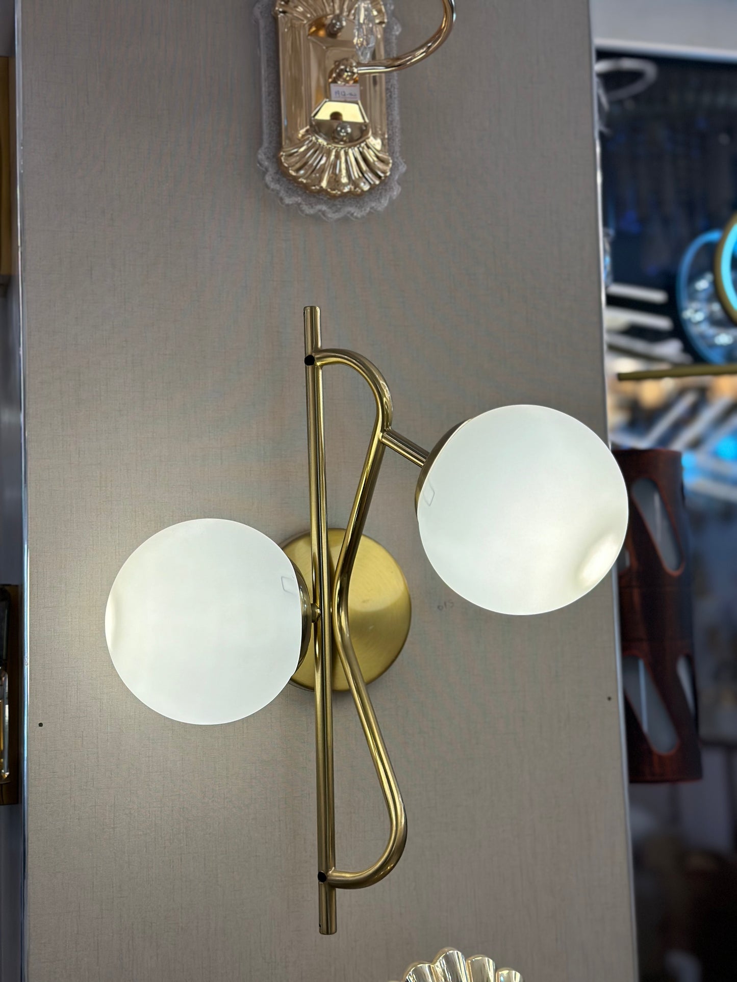Modern Double Globe Wall Light