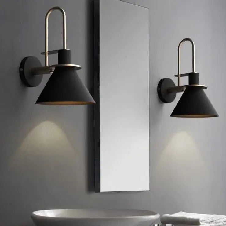 Luxury black lantern shape wall lamps