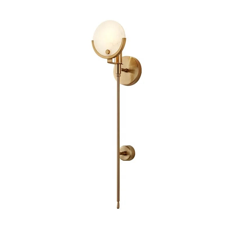 E14 Indoor Modern Marble Gold Brass Fancy Wall Light