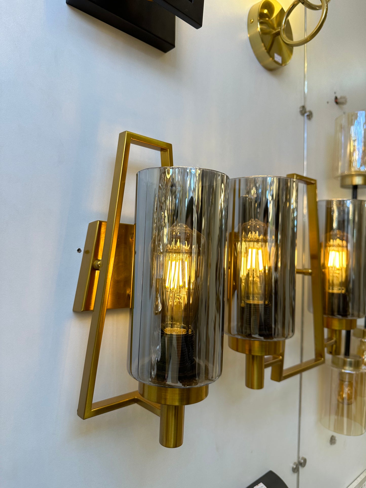 Smoke Glass Wall Light