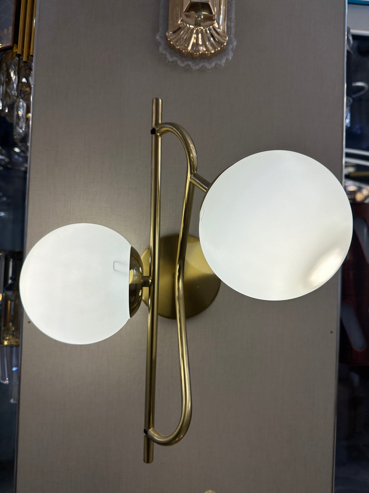 Modern Double Globe Wall Light