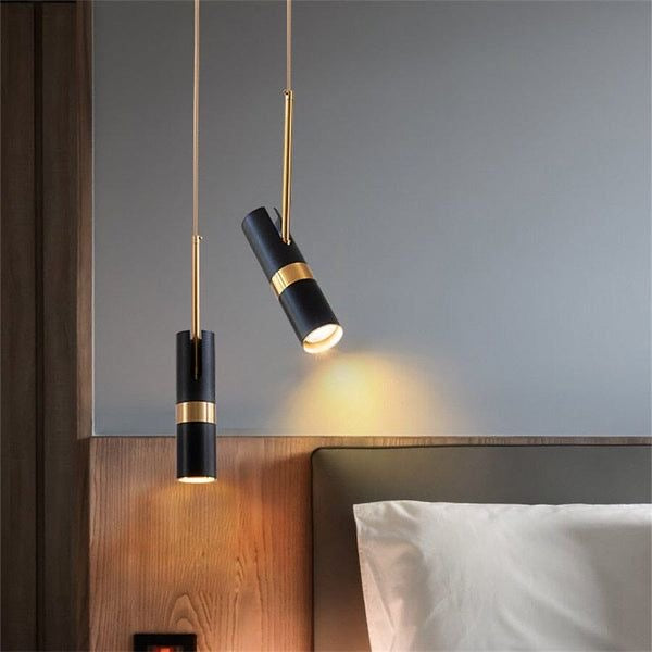 Black movable cylinder hanging