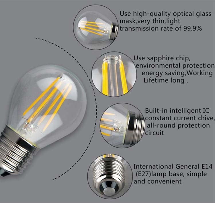G-45 Filament bulb 4w