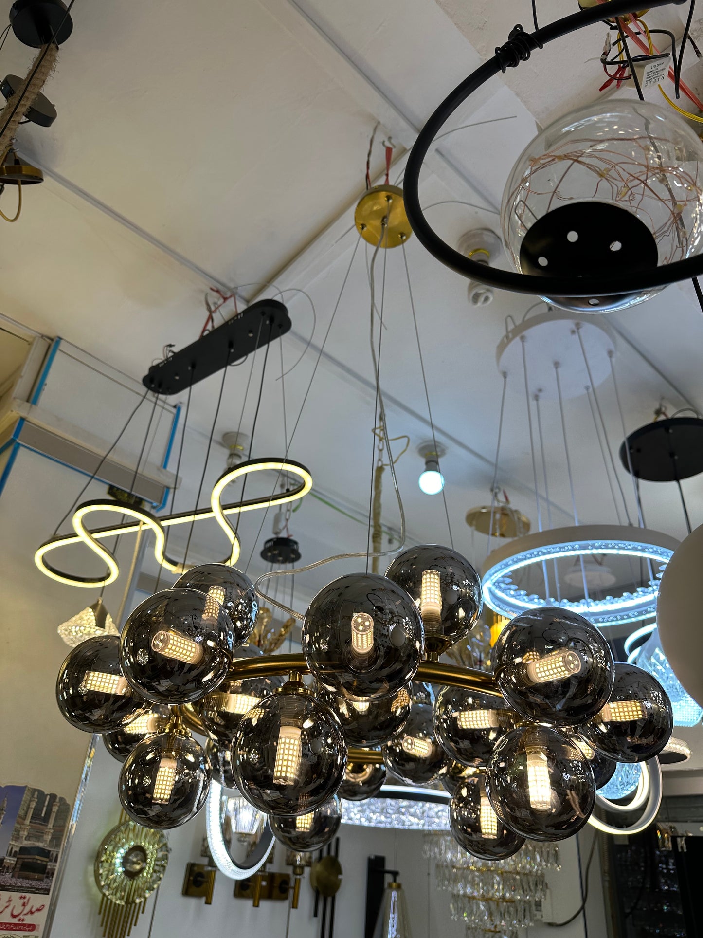 Smoke Glass Chandelier