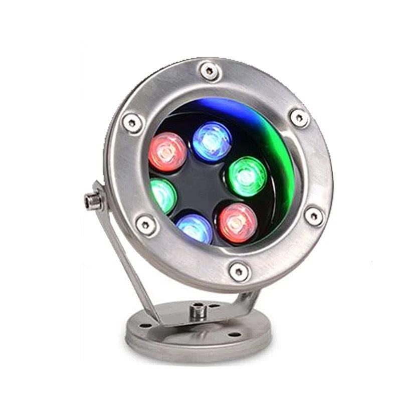 12v stainless steel 6W 9W 12W 18w RGB And Warm Fountain pool underwater light