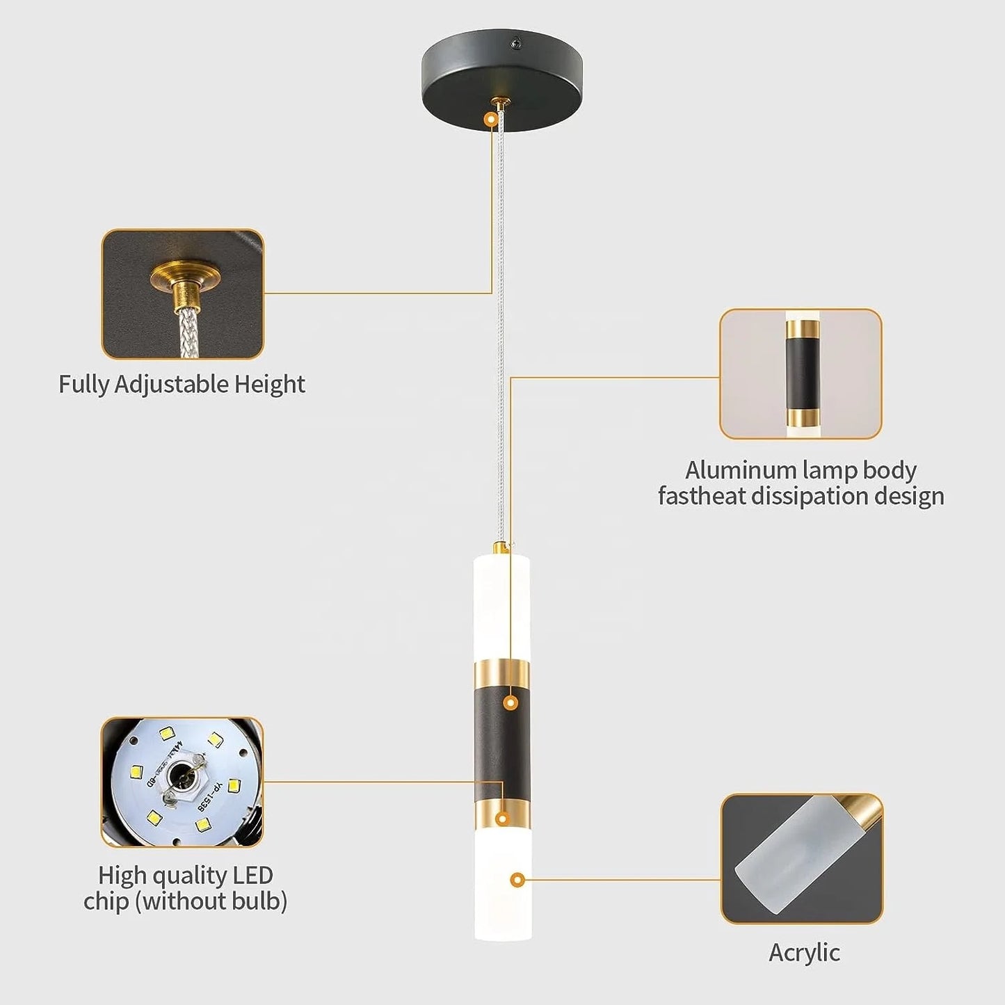 Double Side Hanging Cylinder Light