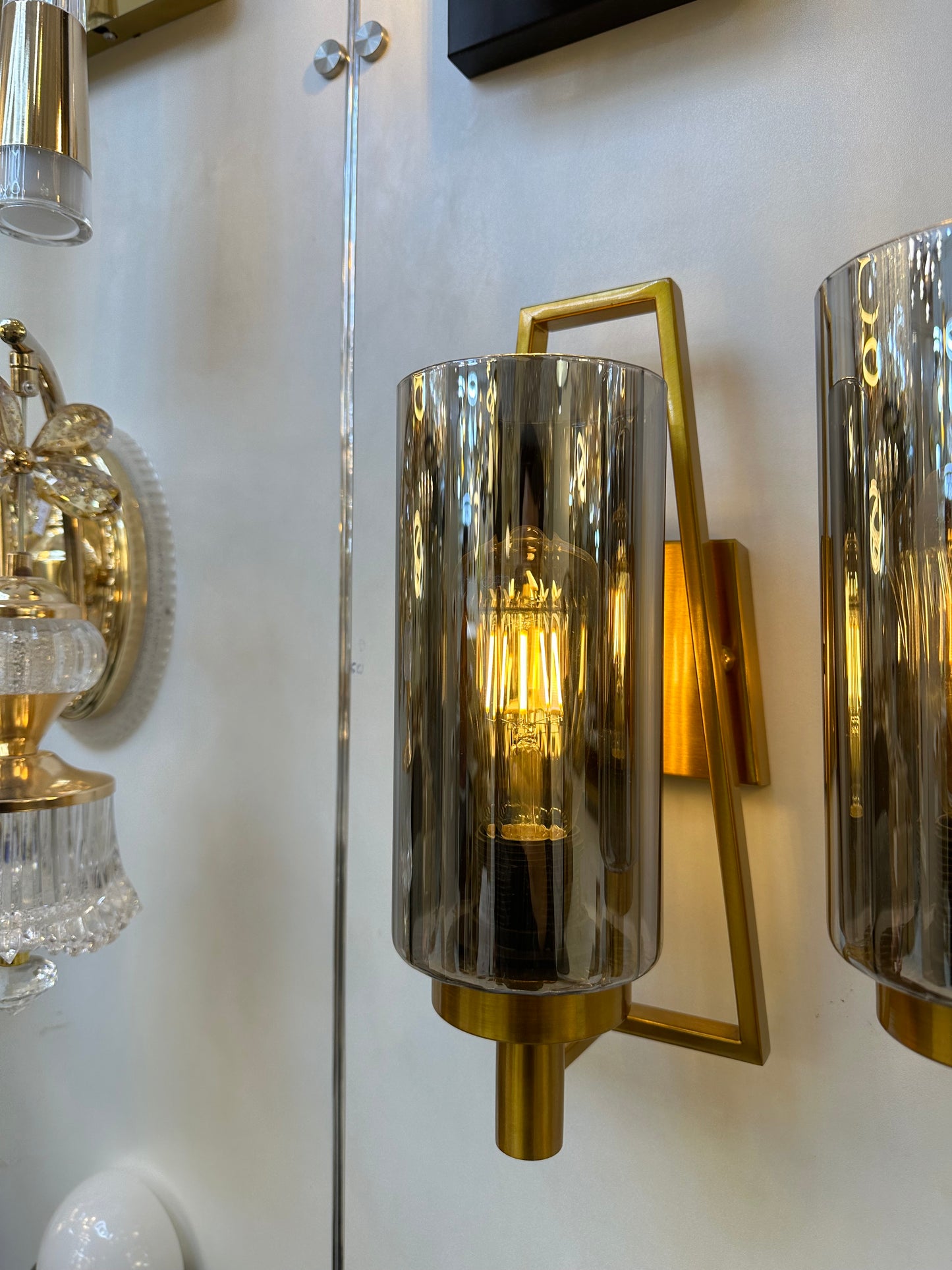 Smoke Glass Wall Light