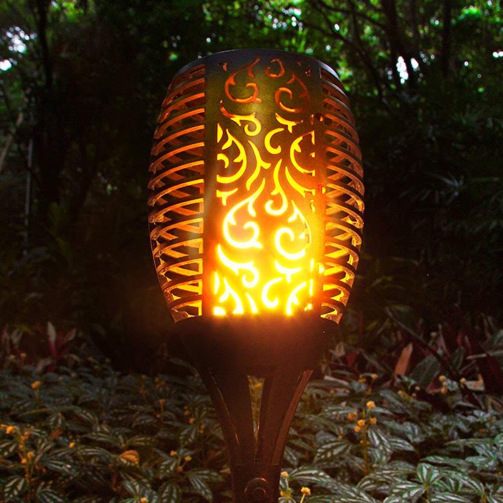 Solar Flame Garden Spike Light