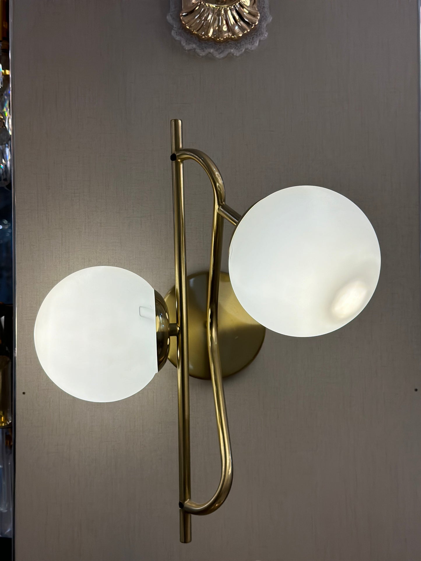 Modern Double Globe Wall Light