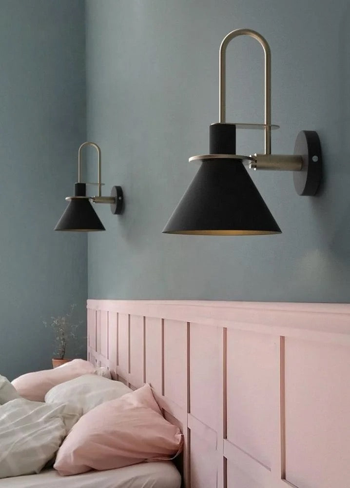 Luxury black lantern shape wall lamps
