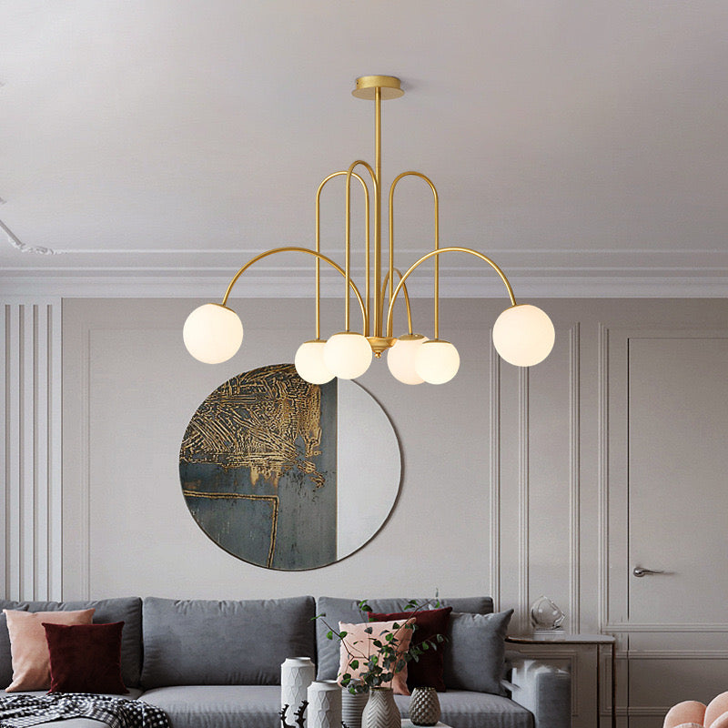 Modern Designer Glass Ball Chandelier