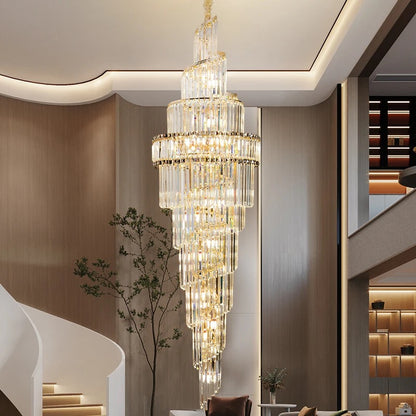 Luxury Modern Chandelier For High Ceiling Hotel Home Staircase Living Room Villa