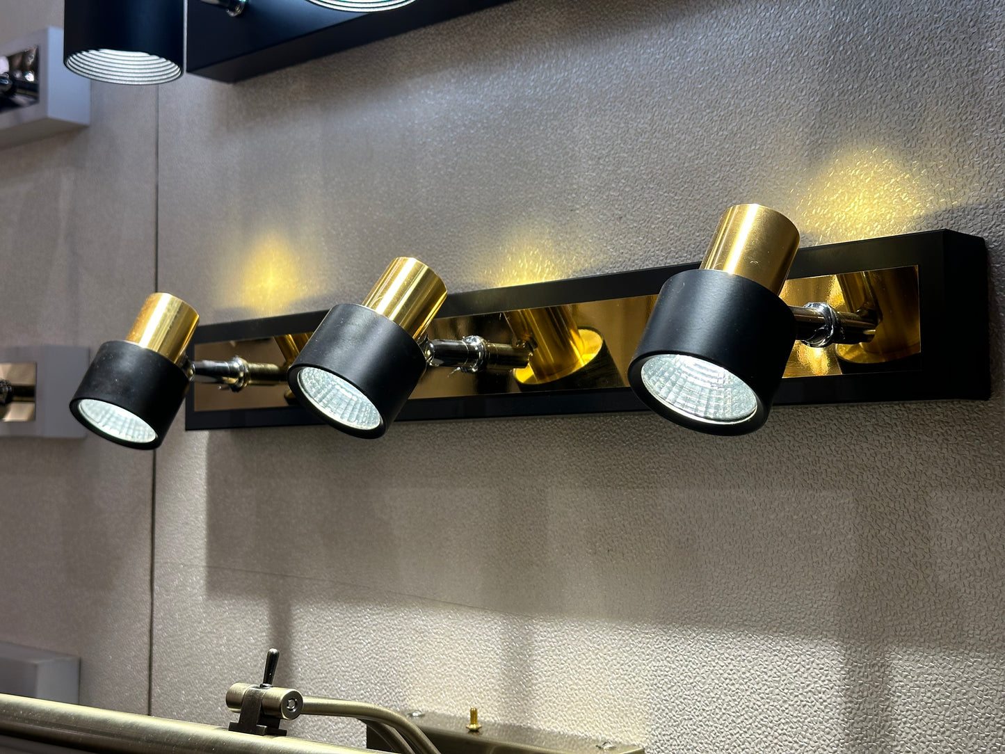 Cob Black Golden Vanity Light