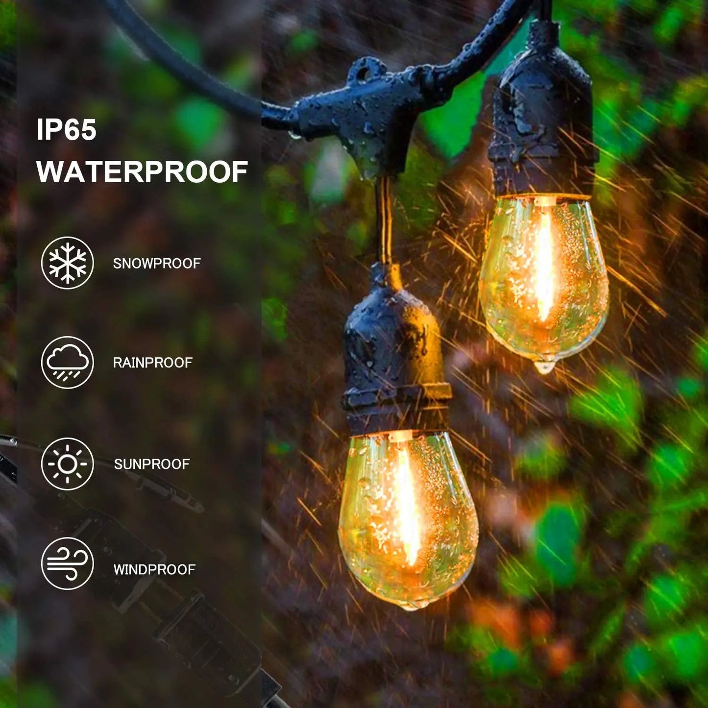 Waterproof LumiGlow Outdoor String Lights
