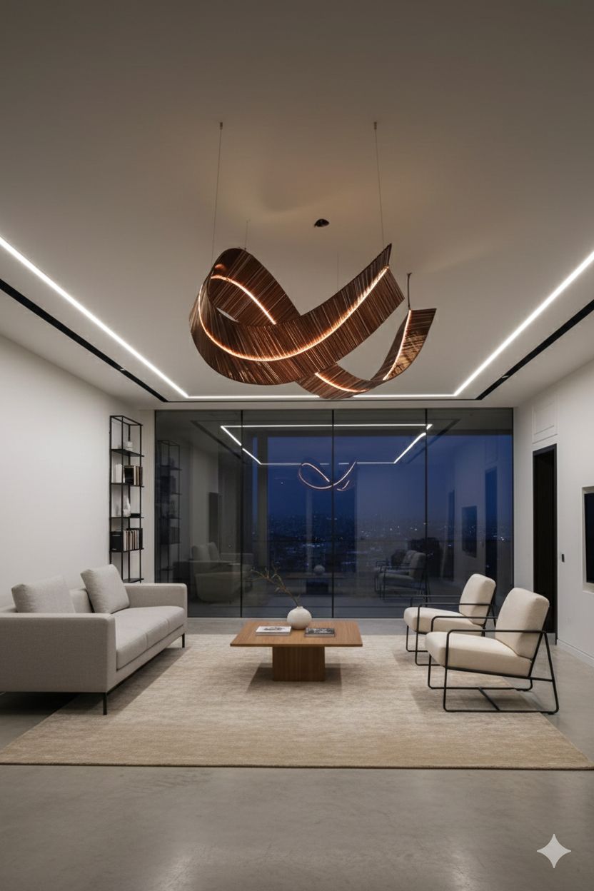 Eclipse Wave Sculptural Chandelier