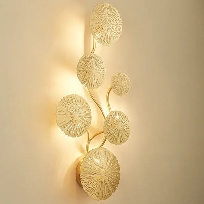 Copper lustre Gold Lotus Leaf Wall Light