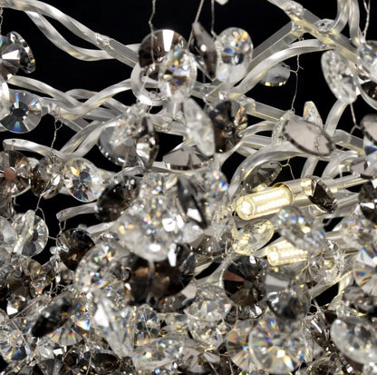 Smoked Grey Crystal Chandelier Luxury Beaded Chandelier