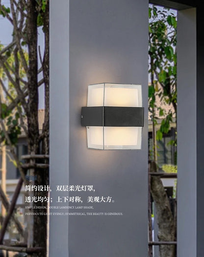 Square outdoor cylinder Light