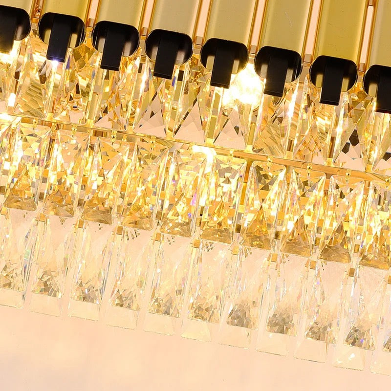 Oval 800mm crystal chandelier