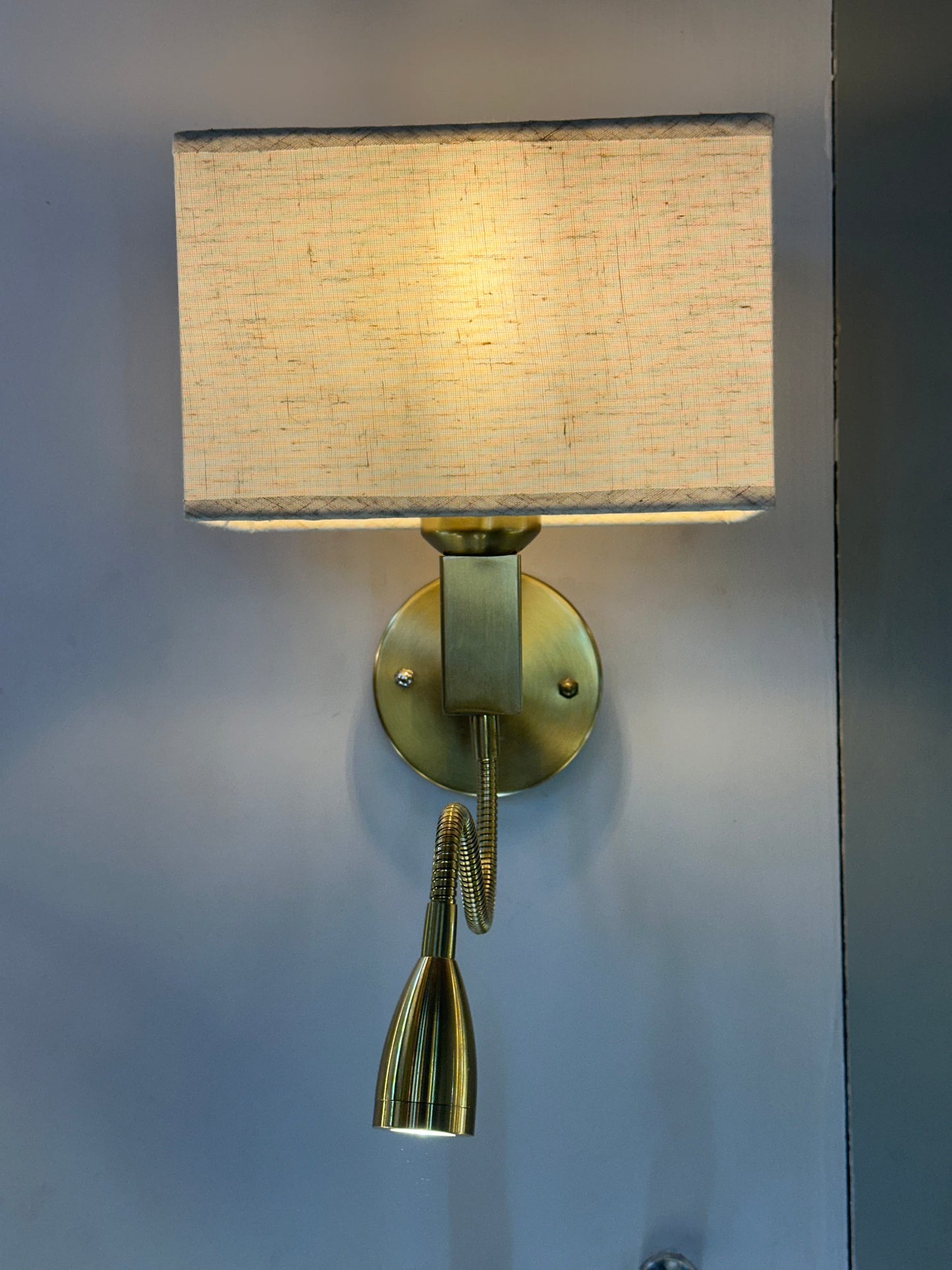 Luxe Shade & Spotlight Hotel Style Bedside Light