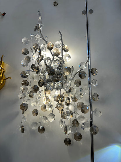 Crystal Beats Wall Light smoke and White