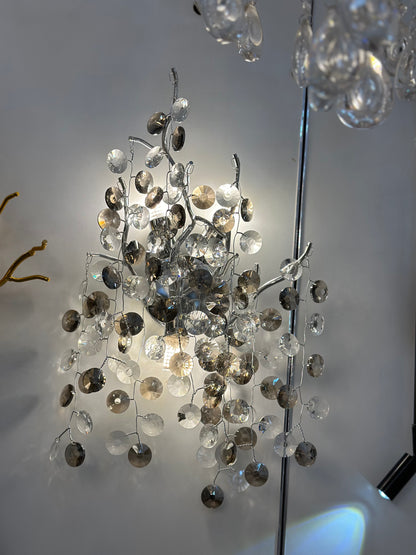 Crystal Beats Wall Light smoke and White