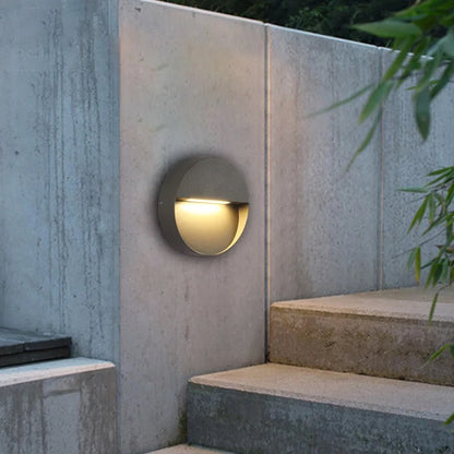 Modern 6W Round Villa Outdoor Wall Step Lights Stair Lamp