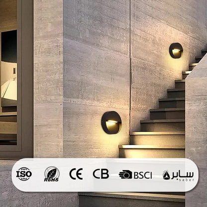 Modern 6W Round Villa Outdoor Wall Step Lights Stair Lamp