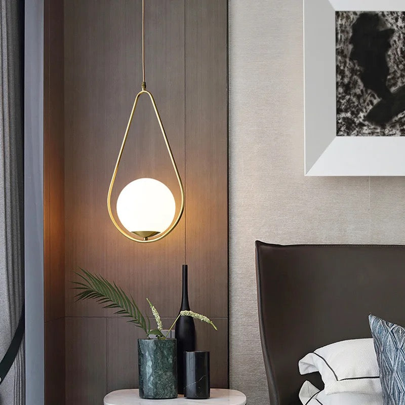 Nordic postmodern restaurant chandelier bedroom Glass Ball