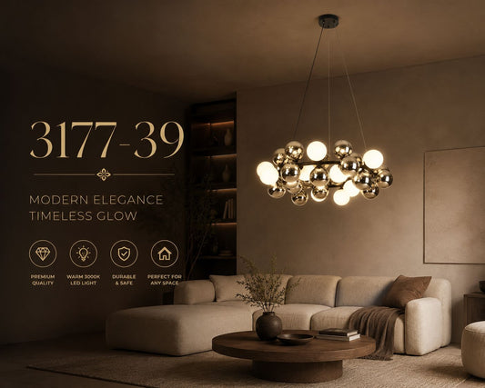 Smoke Glass Chandelier
