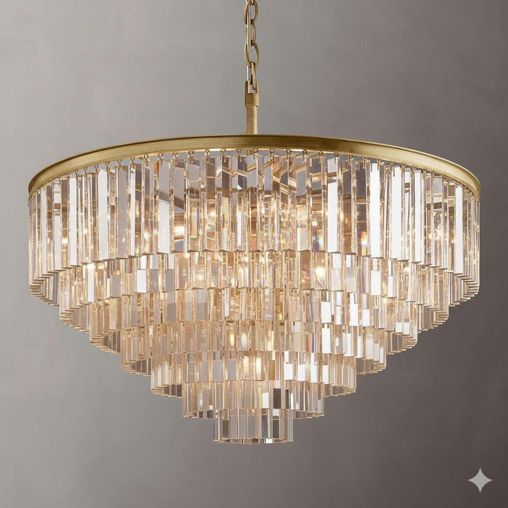 Imperial Crystal Round Chandelier by Nadeem Lights